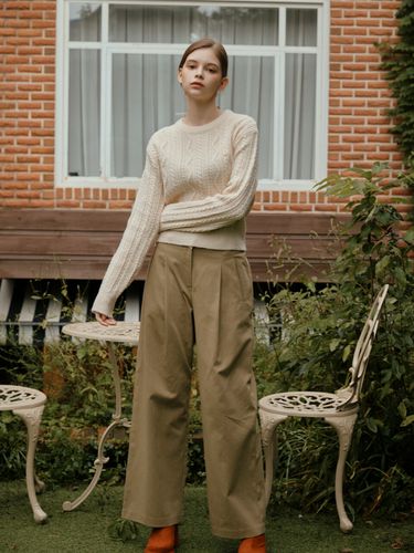 Wide One-tuck Cotton Pants _2 Colors - ANOETIC - Modalova