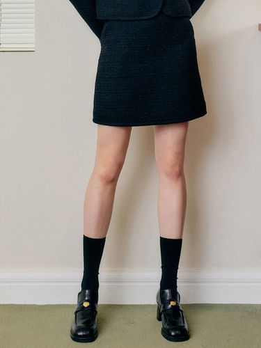 Miya Trimmed Tweed Skirt_3 Colors - LOOKAST - Modalova