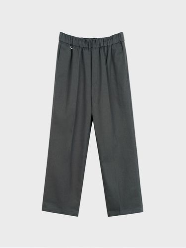 Cotton Twill Banding Pants_Charcoal - LIEU HOMME - Modalova