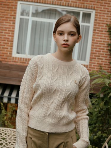 ANC Classic Round Knit Sweater _Cream - ANOETIC - Modalova