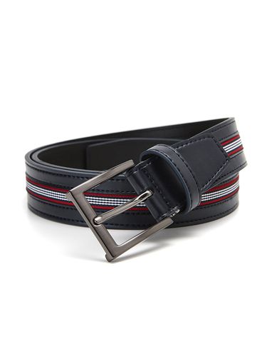 Pattern Point Casual Belt [Navy] - STCO - Modalova