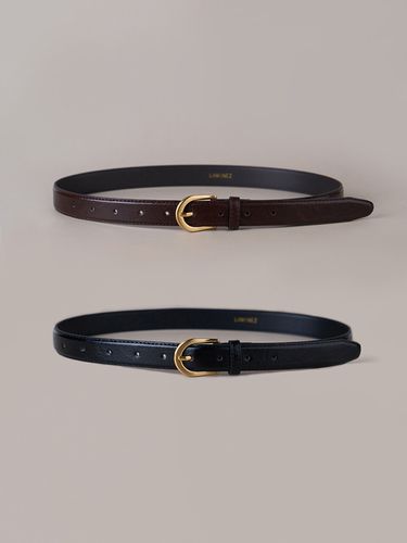 Mm Basic Leather Belt - 2 color (Gold) - Laminez - Modalova