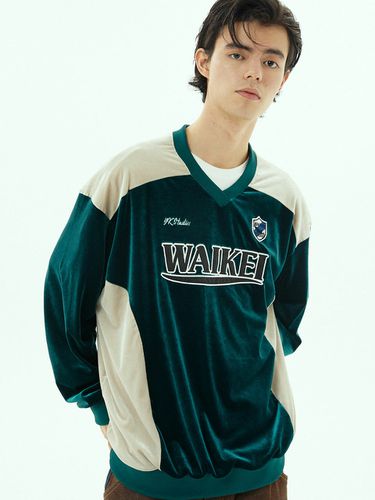 Velvet Uniform Jersey Sweatshirt [] - WAIKEI - Modalova