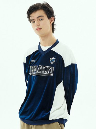 Velvet Uniform Jersey Sweatshirt [] - WAIKEI - Modalova