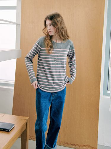 Sailor Striped T-shirt_Gray - GANISONG - Modalova