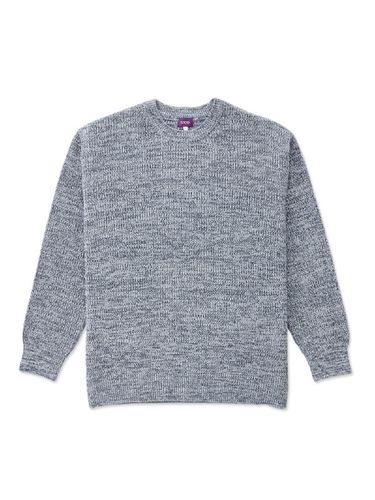 Overfit Ribbed Knit Sweater (Navy) - STCO - Modalova