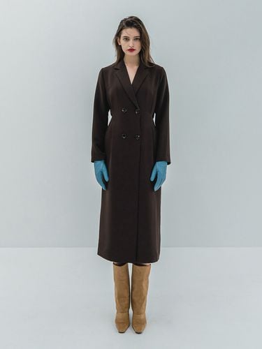 Double Button Pocket Coat Dress _ - 320SHOWROOM - Modalova