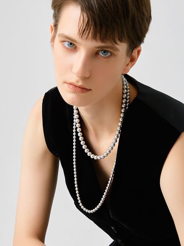 Pearl Necklace # PN06 6mm_ Grey - LUNNE - Modalova