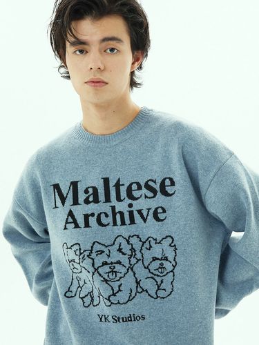 Maltese Archive Graphic Knit Pullover [] - WAIKEI - Modalova