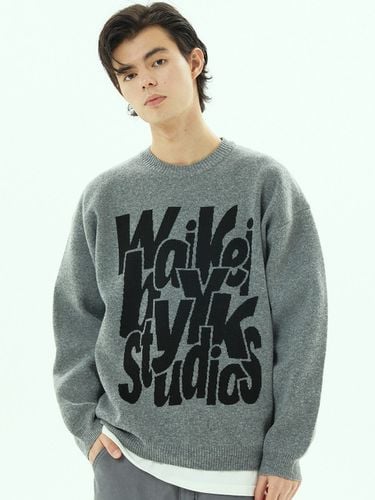 Logo Typography Knit Pullover [] - WAIKEI - Modalova