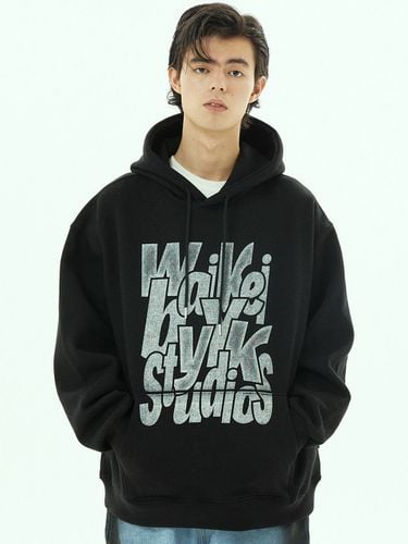 Logo Typography Hoodie [Black] - WAIKEI - Modalova