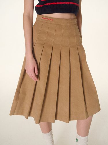 Mardi x Qduroy Pleats Skirt _Beige - Qduroy - Modalova