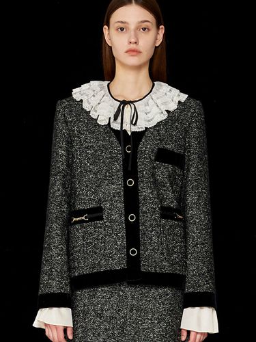 No Collar Wool Jacket_Black - JOHNNY HATES JAZZ - Modalova