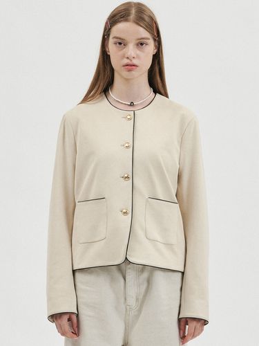 Suede Cropped Classic Jacket - doffsept - Modalova