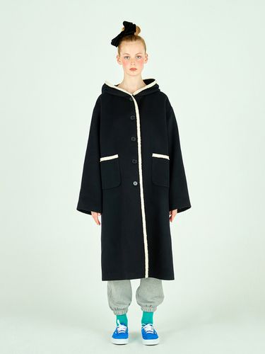 Oversized Binding Wool Coat_Navy_Camel - JOHNNY HATES JAZZ - Modalova