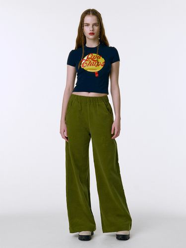 Corduroy Banding Pants 003 _ Olive - Qduroy - Modalova