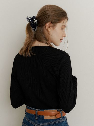 Organza Embroidered Delicate Scrunchie - AMONG - Modalova