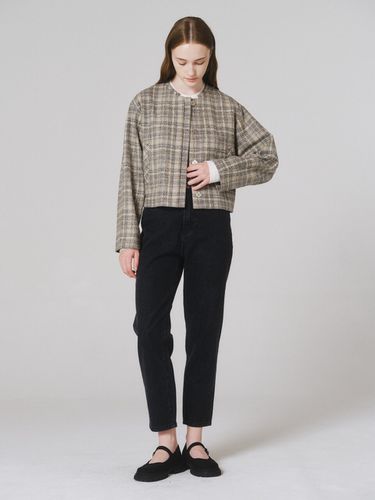 Moon Tweed Check Jacket (Gray) - NONNIERE - Modalova