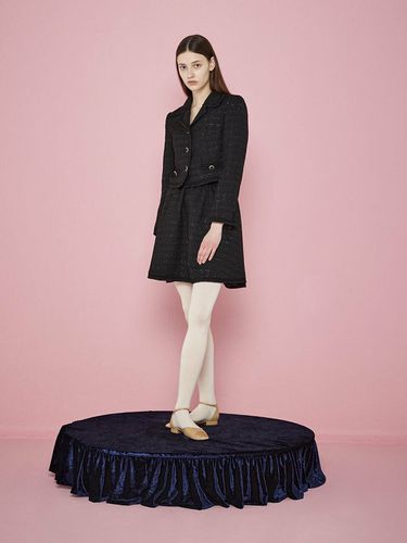 Tweed Mini Full Skirt_Black - JOHNNY HATES JAZZ - Modalova