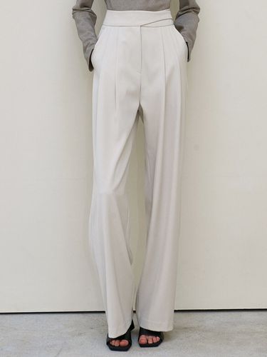 Waist Wrap Button Slacks_Cream j1153 - JOORTI - Modalova