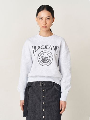 Graphic Sweatshirt - Melange Gray - PLAC - Modalova