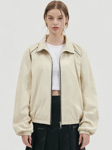 Faux Leather Windbreaker - doffsept - Modalova