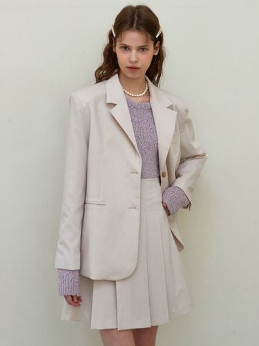 Set] Two Button Jacket+Stitch Pleats Skirt - JOORTI - Modalova