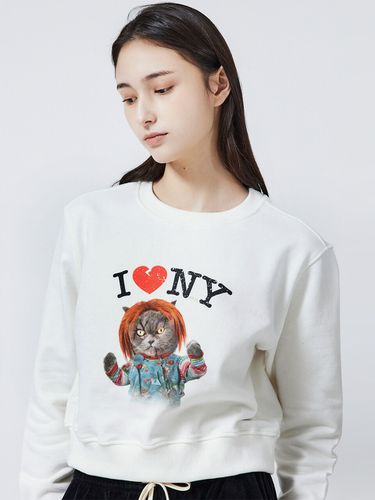 Womens] New Boy Horror Cat Sweatshirt _ - beyondcloset - Modalova