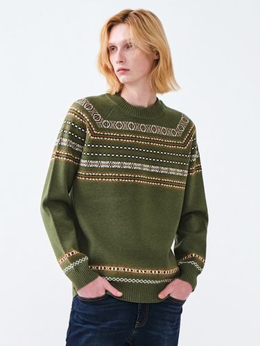 DIEMS by ] Soft Fair Isle Knit Top_Green - STCO - Modalova