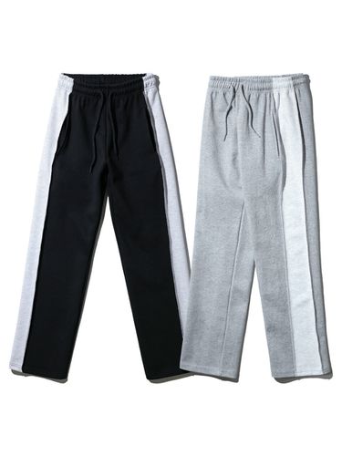 Stitch Side Color Matching Wide Training Pants - alvinclo - Modalova