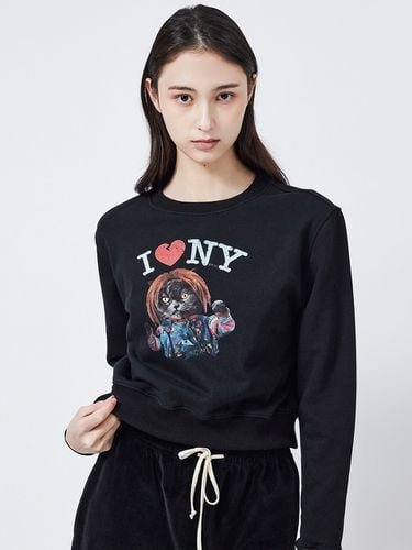 Womens] New Boy Horror Cat Sweatshirt _ - beyondcloset - Modalova