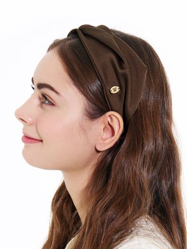 Satin Bandana Headband Doris (4 colors) - WHITE SANDS - Modalova