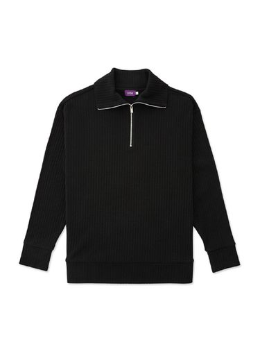 Overfit Pleated Half Zip-Up Shirt () - STCO - Modalova