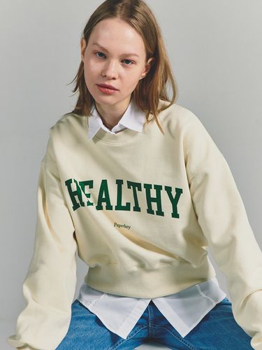 Crop Healthy Sweatshirt - PaperBoy - Modalova