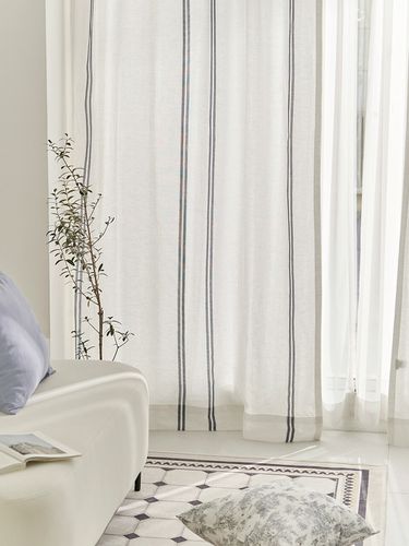 French Stripe Linen Curtain - DECOVIEW - Modalova