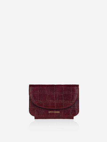 Half Moon Wallet_Croco Wine - LOVE CHARM - Modalova