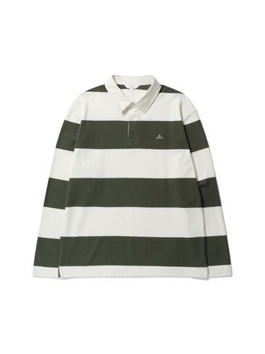 Block Striped Long-Sleeve Polo Shirt - EPIGRAM - Modalova