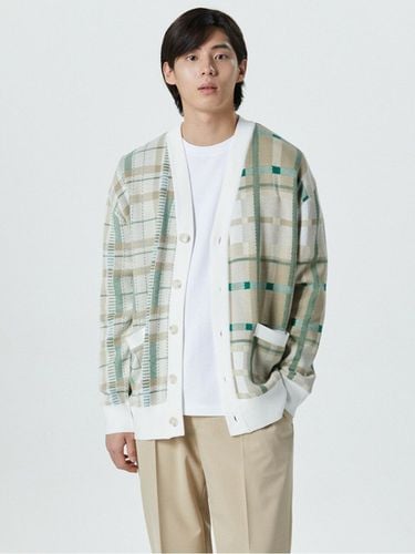 Check Pattern Cardigan - T.I FOR MEN - Modalova