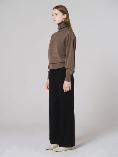 Wool Straight Pants (Black) - NONNIERE - Modalova