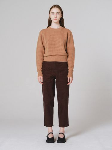 Cropped Corduroy Pants (Brown) - NONNIERE - Modalova