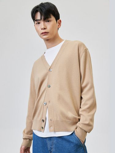 Soft Wool Cardigan _ Beige - THE KNIT COMPANY - Modalova