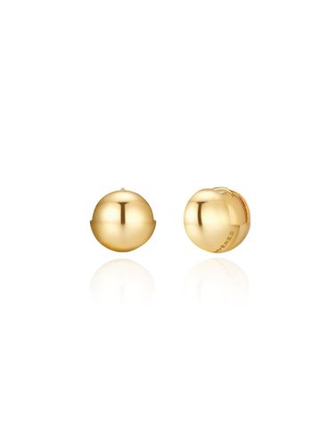 H Edition Silver Y Volume Round Earrings (M) - hyeres-lor - Modalova