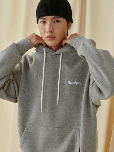 Carudo 3195 Fleece Logo Embroidery Overfit Hoodie - MAGOODGAN - Modalova