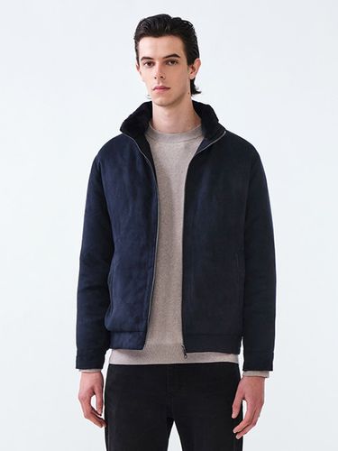 Suede Fur Padded Jacket (Navy) - STCO - Modalova