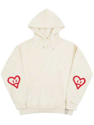 Unisex Elbow Heart Smile Hoodie - Cream - GRAVER - Modalova