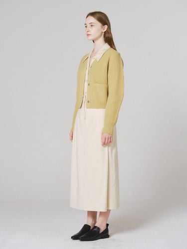 Side Tuck Long Skirt (Cream) - NONNIERE - Modalova