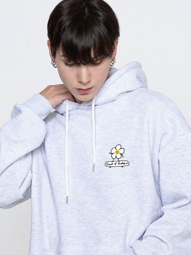 Unisex Flower Smile Hoodie - White - GRAVER - Modalova