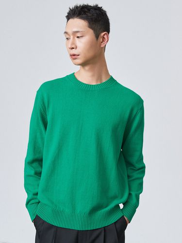 Crew Neck Cotton Sweater _ 6 Colors - THE KNIT COMPANY - Modalova