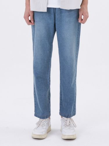 Tapered Crop Banding Denim Pants _ - PEPPERSEASONING - Modalova