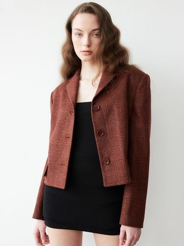 Classic Short Wool Check Jacket 003 - MUDIDI - Modalova